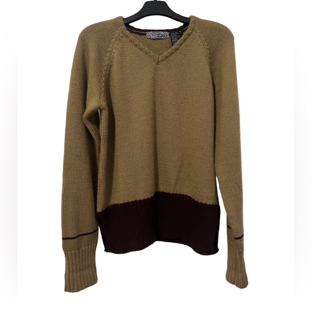 VTG Brown Burton Wool Winter Long Sleeve Pullover Sweater (Size L)
